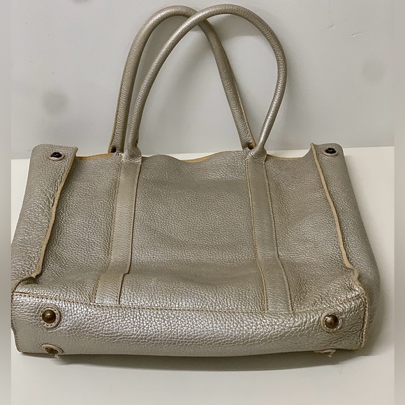 Borge Garveri for J.Crew Soft Metallic Pebbled Leather Tote Bag - Picture 10 of 16